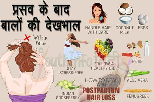 How to Control Hair Fall after Delivery in Hindi