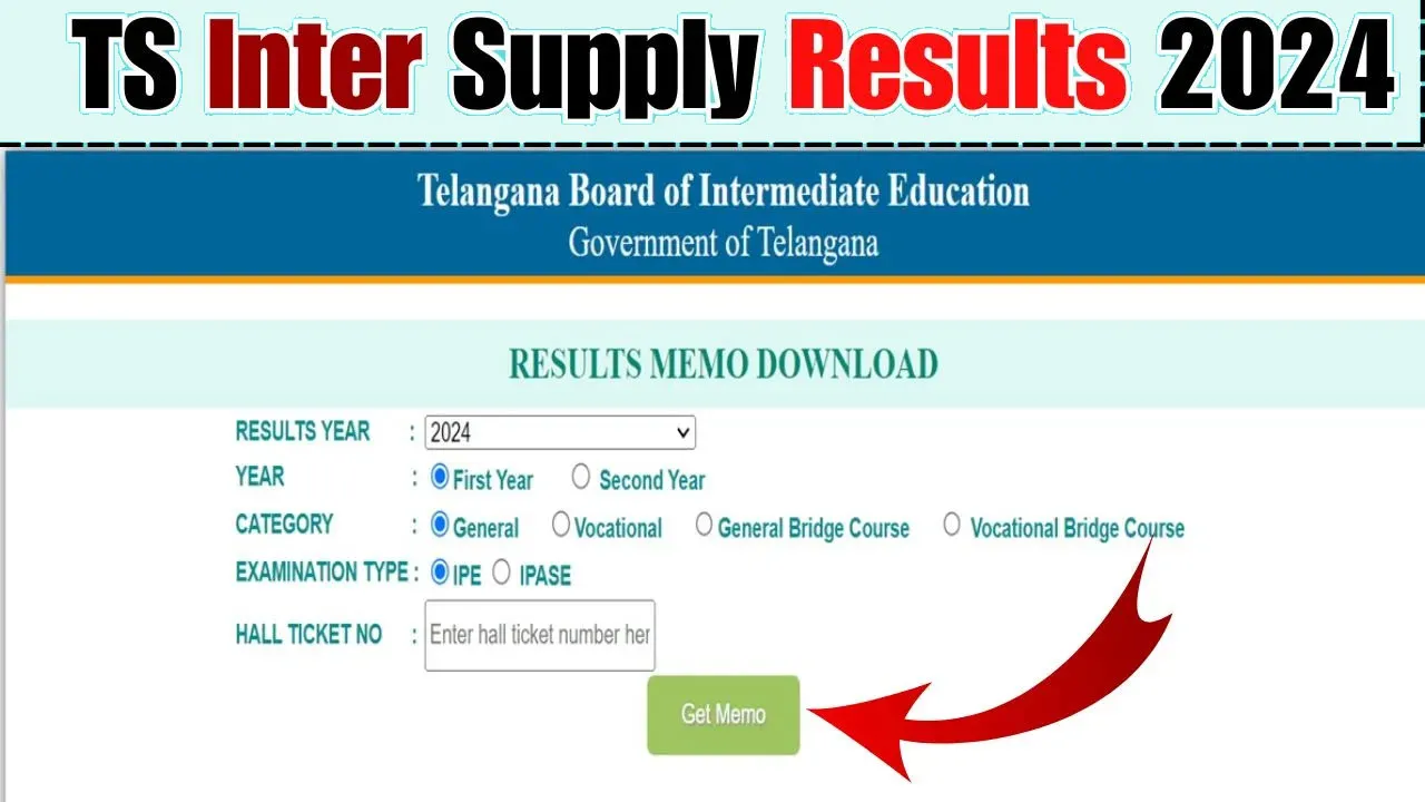 TS Inter Supply Results 2024 Download, ऐसे करें चेक